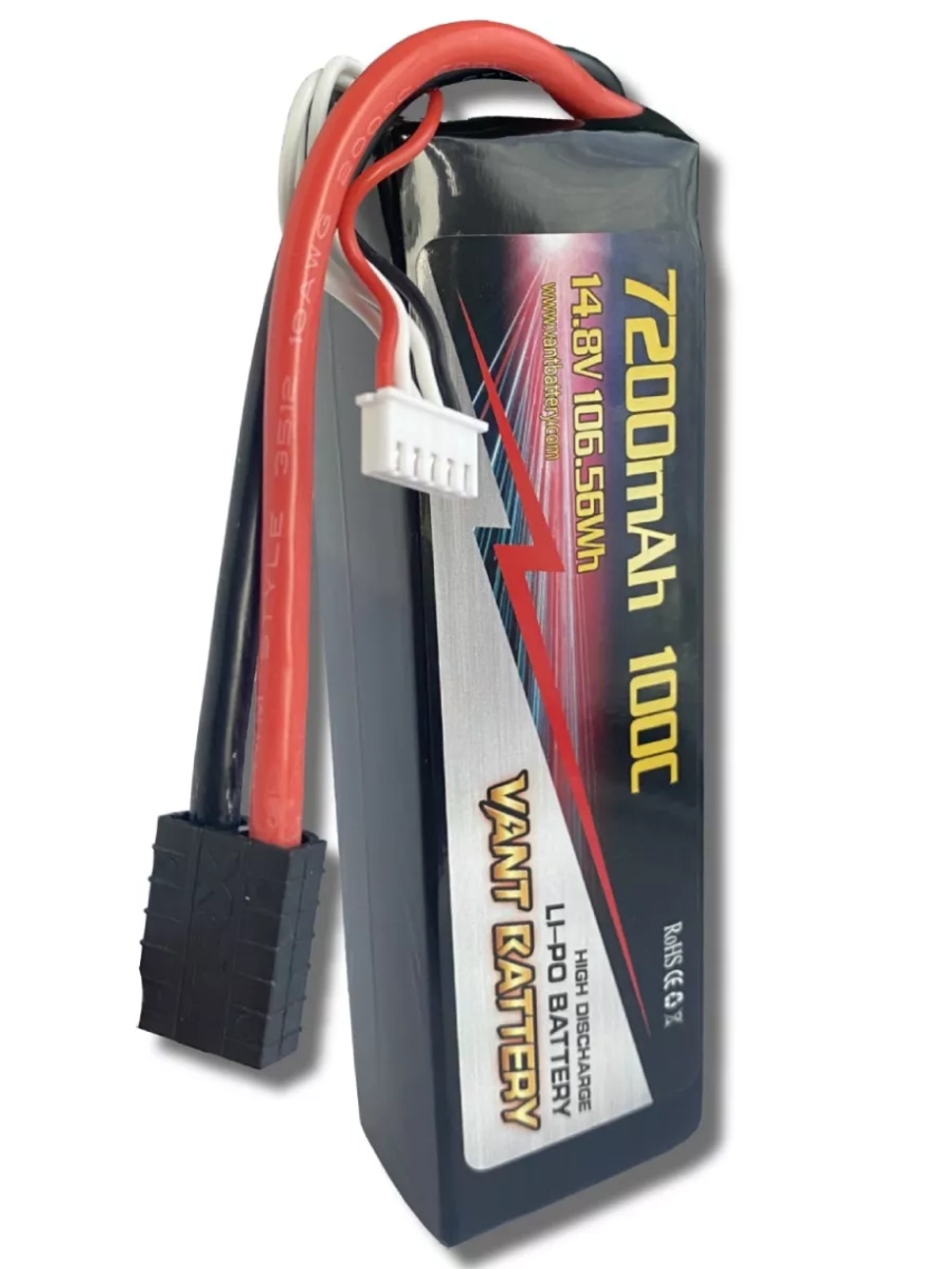 Аккумулятор Vant LiPo 14.8V 7200mAh 100C разъем TRX
