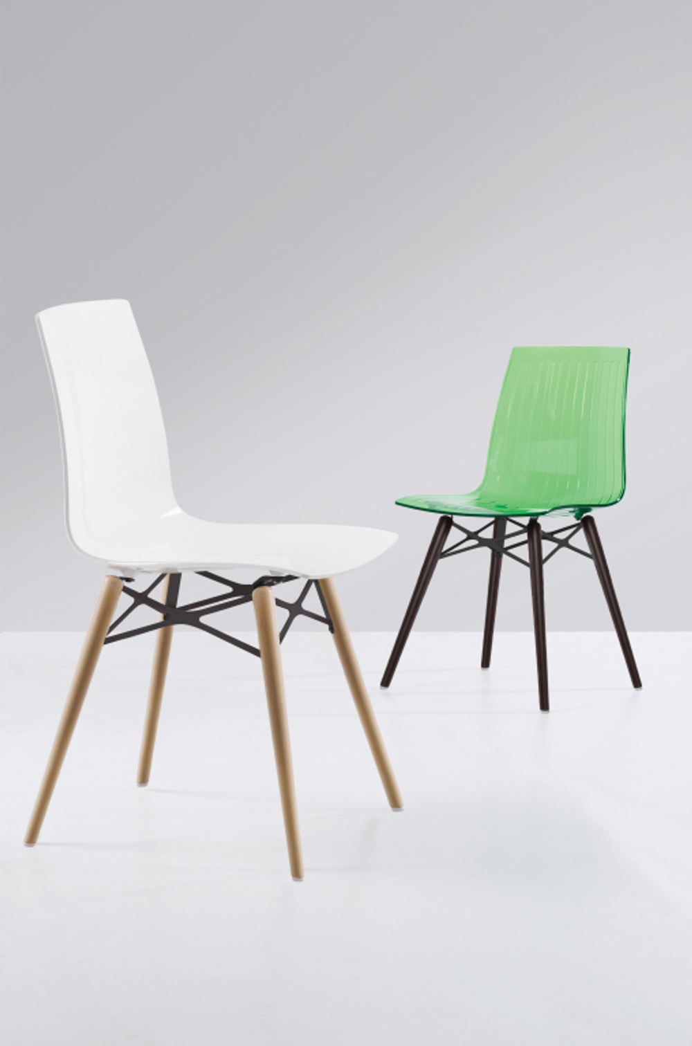 Стул пластиковый Papatya X-Treme-S Wox Beech Wood, натуральный, белый