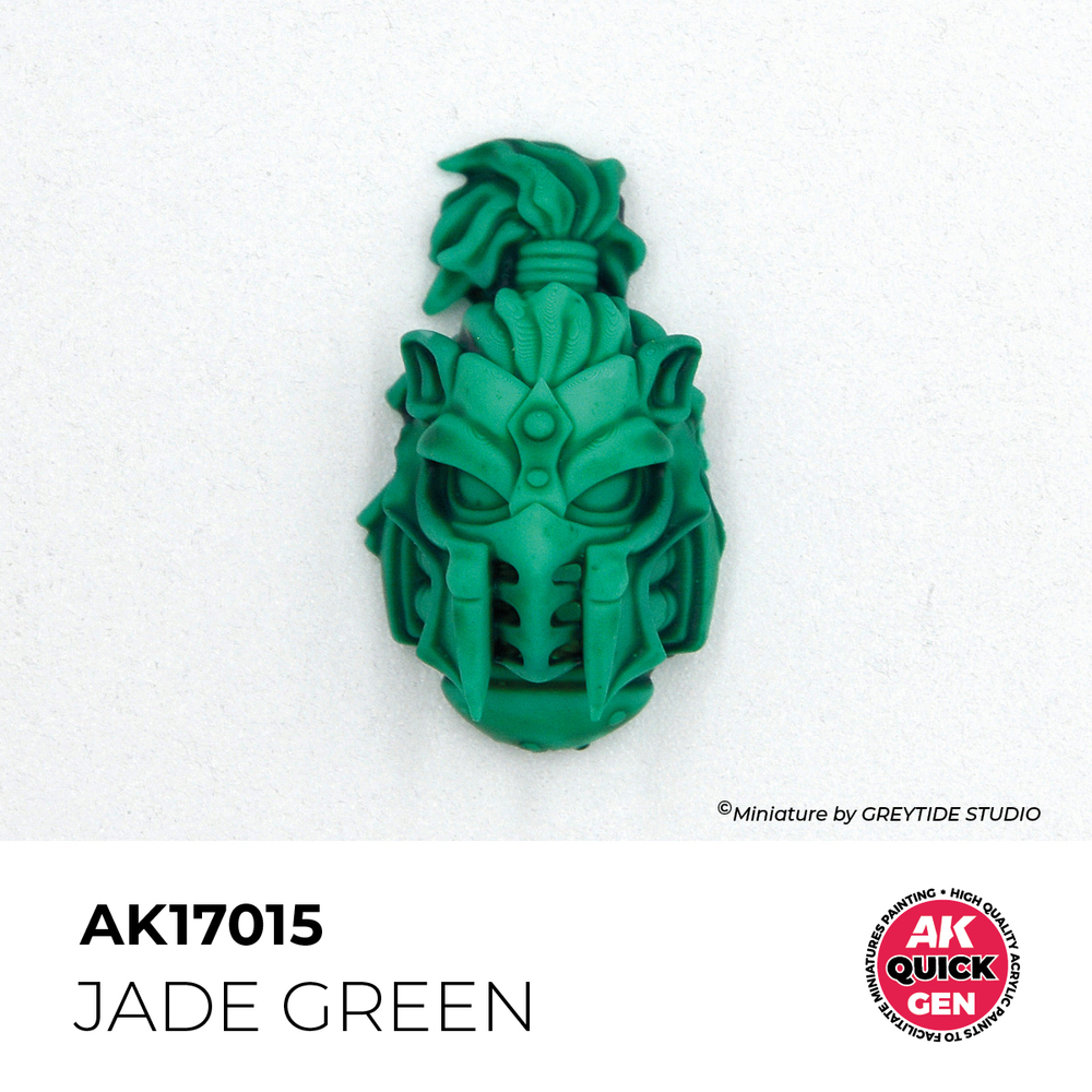 AK Interactive Jade Green Quick Gen - контрастная акриловая краска, 18 мл