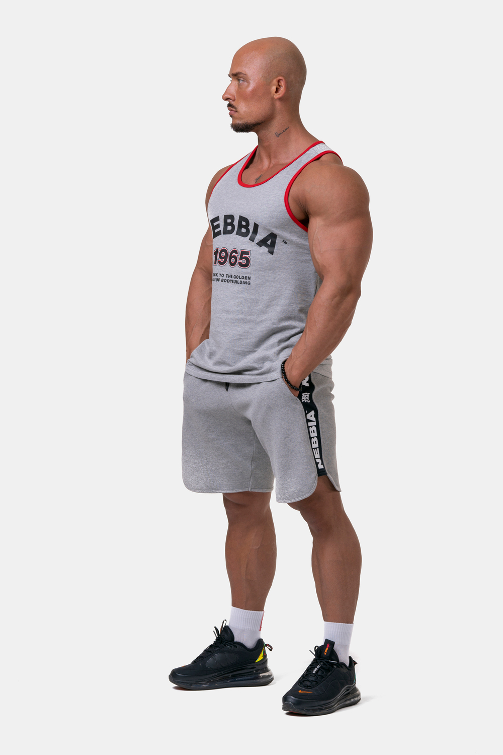 Майка OLD-SCHOOL MUSCLE TANK TOP 193 Серая