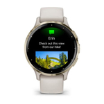 Часы Garmin Venu 3s цвета слоновой кости с золотистым безелем, 010-02785-04