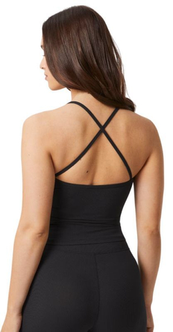 Женский топ теннисный Björn Borg Studio Ribbed Strap Tank - черный