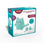 Набор для вязания игрушки Miadolla AMG-0143, Мятный котик, 10 см