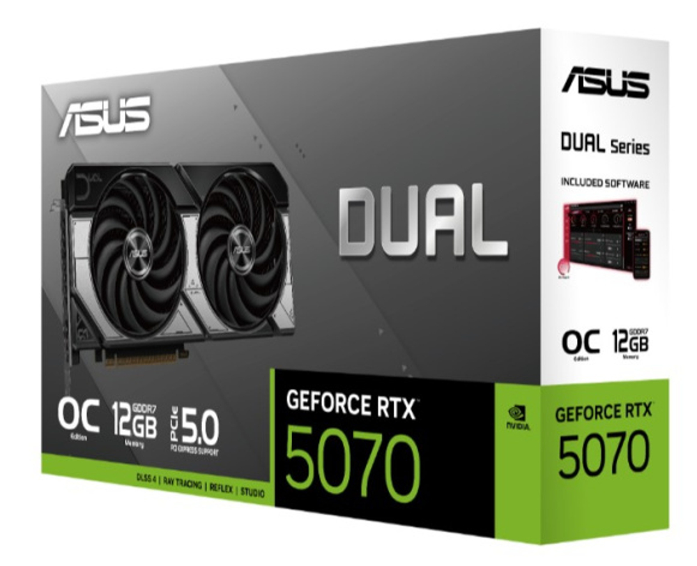 Видеокарта ASUS GeForce RTX 5070 DUAL OC (DUAL-RTX5070-O12G)