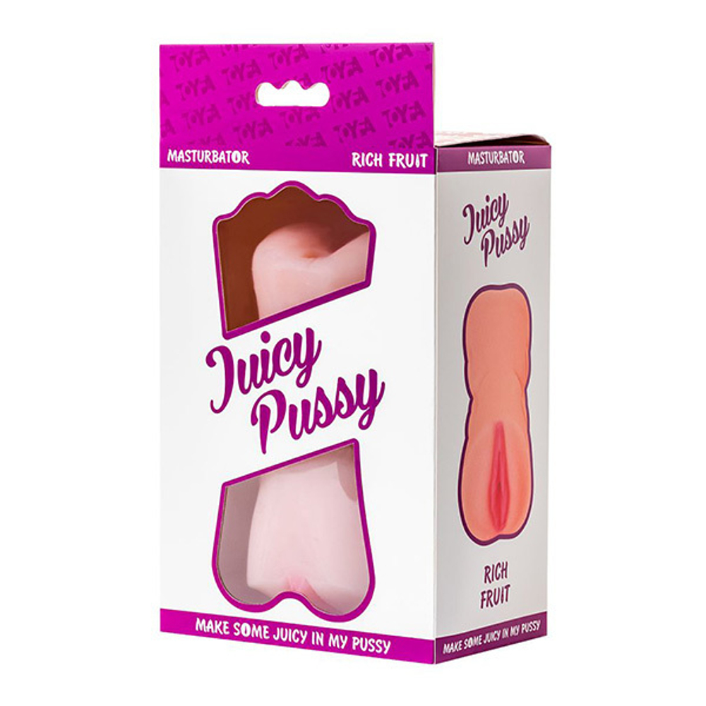 Телесный двусторонний мастурбатор 16см вагина и анус ToyFa Juicy Pussy Rich Fruit 893022