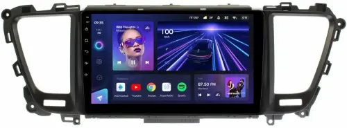 Магнитола для KIA Carnival 3 2014-2020 (большая рамка) - Teyes CC3 на Android 10, Быстрая, QLED, CarPlay, 4G SIM-слот