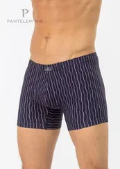 Трусы мужские боксеры удлинённые Pantelemone PMHL-1322, полоса темно-синяя (52)
