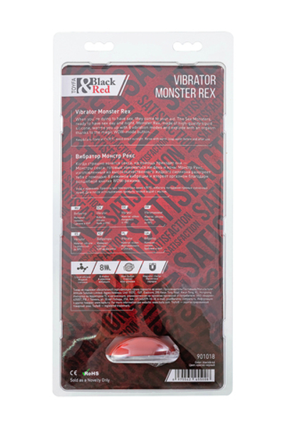 Вибратор Black&Red Monster Rex красный 24,5 см