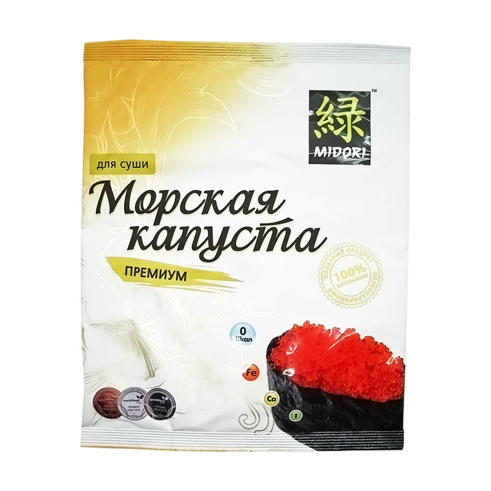 MIDORI Морская капуста для роллов премиум , 28 г