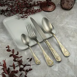 Ложка десертная 17,2 см матовая с золотом Lord Vintage Style P.L. Proff Cuisine [12]