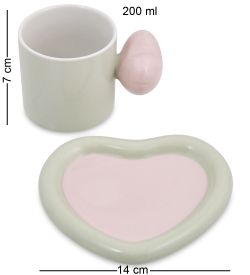 GAEM Art MUG-416/1 Чайная пара «Сердце»
