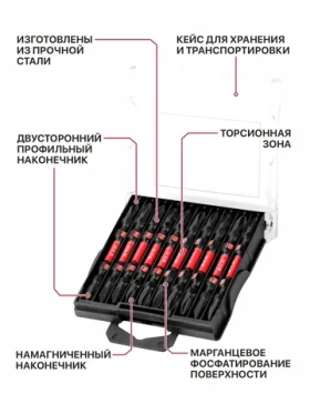 Бита торсионные ударные двусторонние магнитные P.I.T. (PH2-PZ2x65мм, 1 шт)