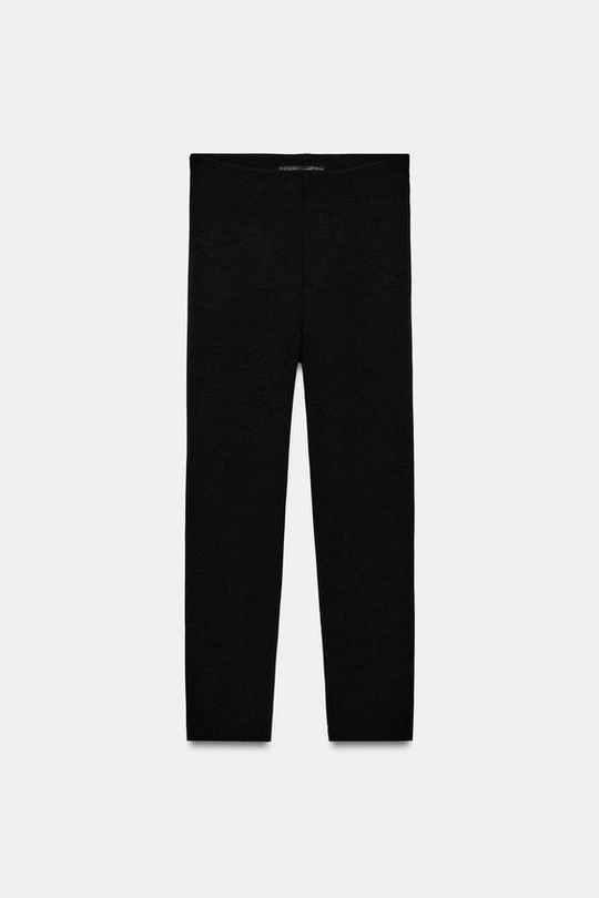 ZARA КОРОТКИЕ ЛЕГИНСЫ ИЗ ЛИОЦЕЛЛА, ЧЕРНЫЙ