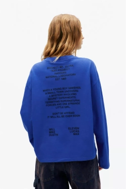PULL&BEAR Футболка "Stranger Things ", синий