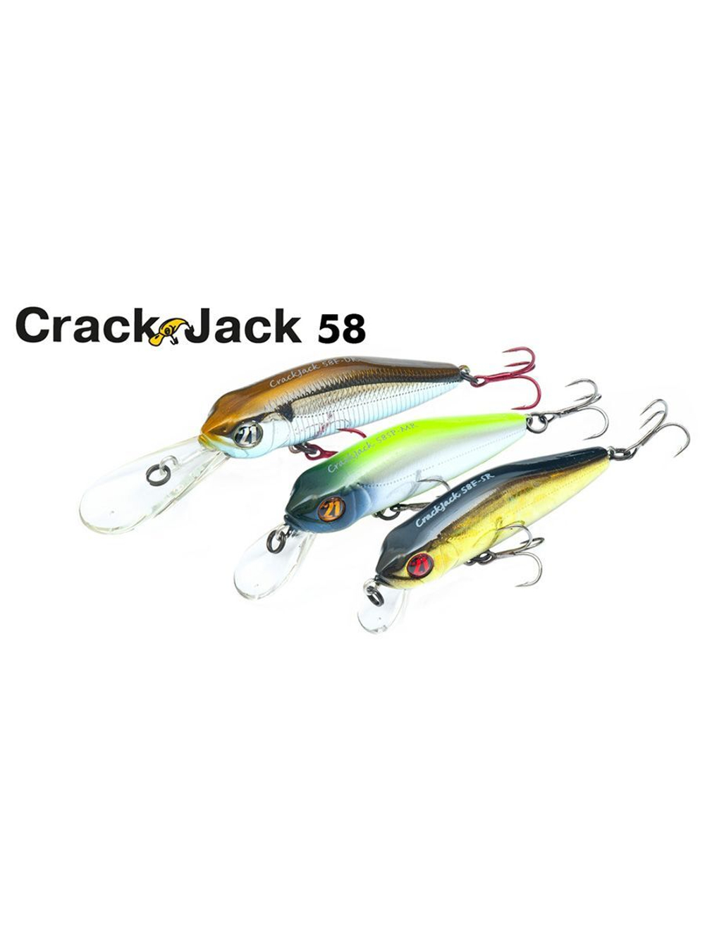 Воблер для рыбалки Pontoon21 Crackjack 58SP-MR, 58мм., 5.2гр., заглубление 1.5-1.7 м,, цвет A12