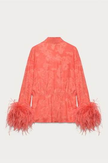 ZARA X MARISA BERENSON РУБАШКА ИЗ ВИСКОЗЫ, КРАСНЫЙ/ОРАНЖЕВЫЙ