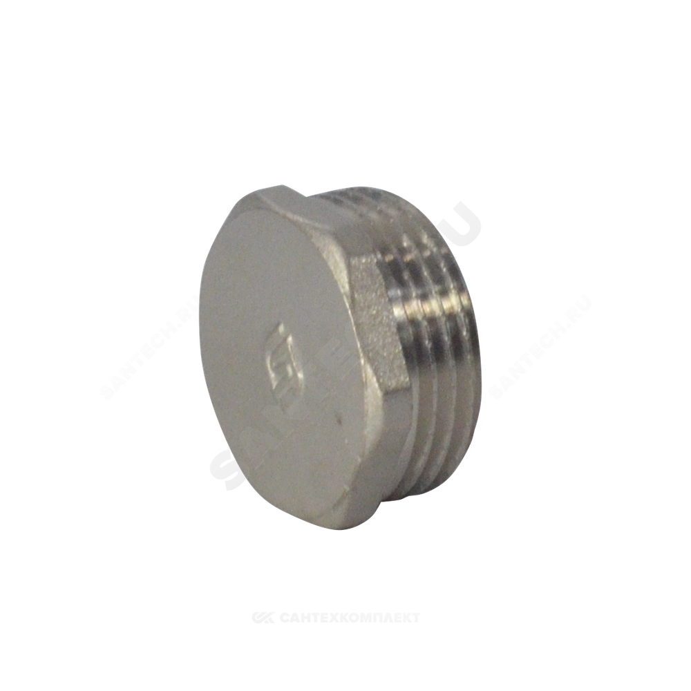 Заглушка латунь никель Ду 50 (2") НР SantechSystems