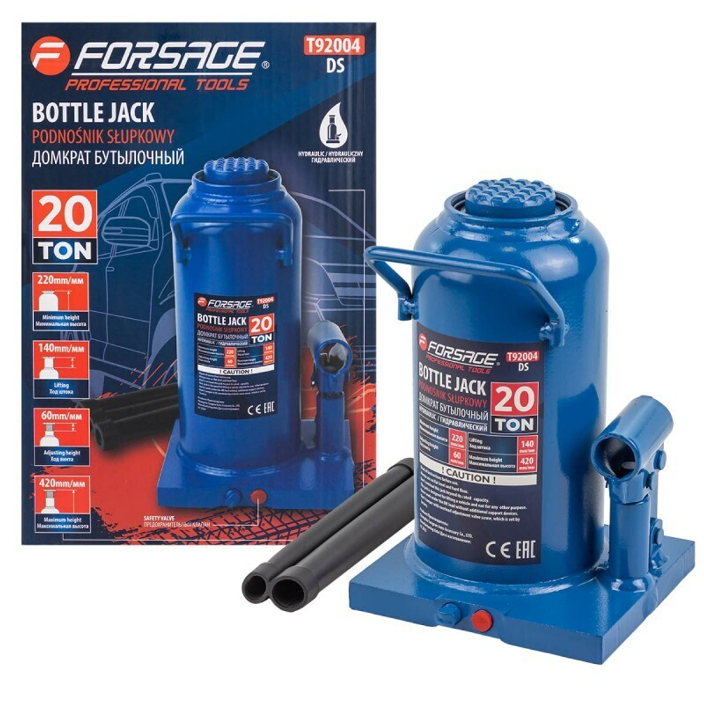 Домкрат бутылочный 20т Forsage