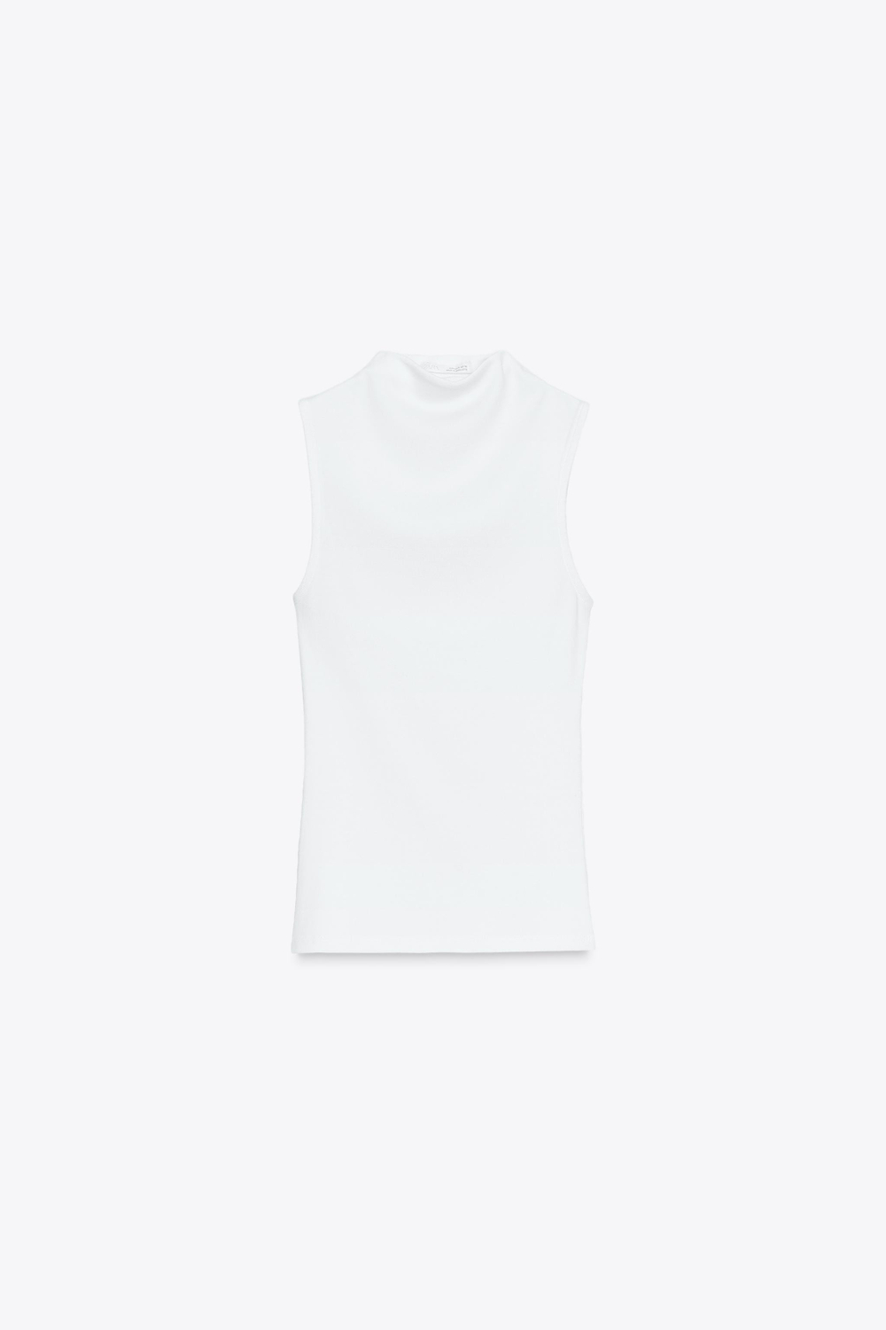 ZARA ТОП БЕЗ РУКАВОВ, БЕЛЫЙ