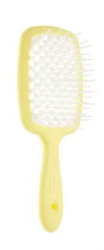 Расческа для волос JANEKE SuperBrush The Original Small  мини жёлтая с белым