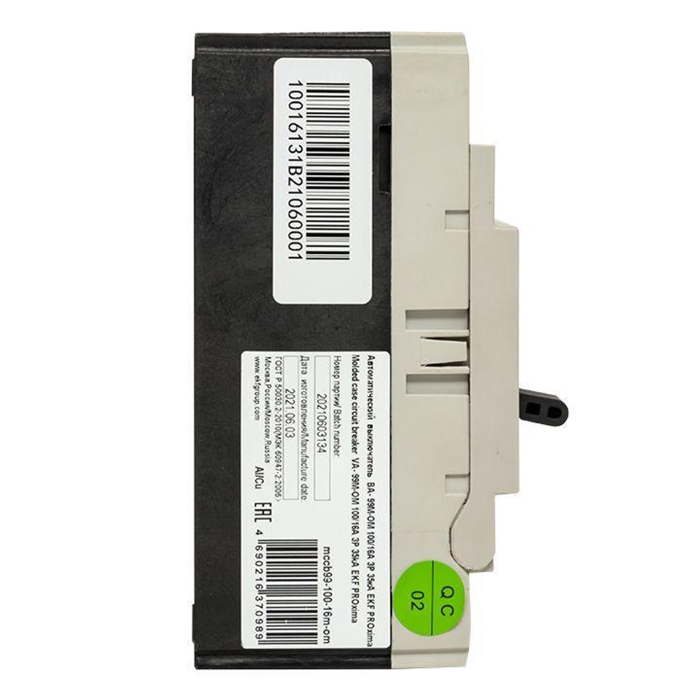 Выключатель автоматический 3п 100/ 16А 35кА ВА-99М-ОМ PROxima EKF mccb99-100-16m-om