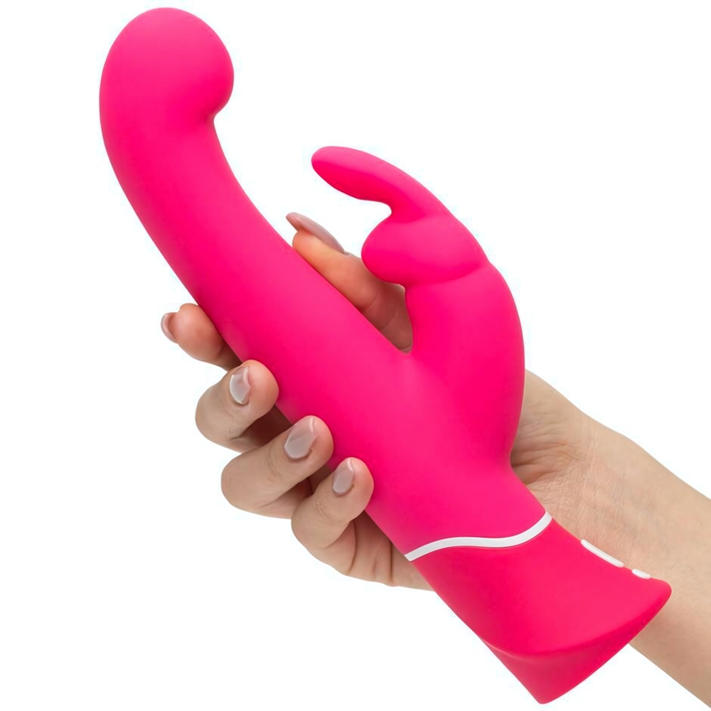 Розовый вибратор-кролик G-Spot Rechargeable Rabbit Vibrator - 24,1 см. (Цвет: розовый)