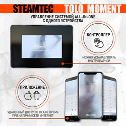 Steamtec TOLO MOMENT 240 - 24 кВт парогенераторы для хамама и турецкой бани / Серия PLATINUM со встроенной музыкой, пультом на 9-ти языках и возможностью монтажа без термодатчиков