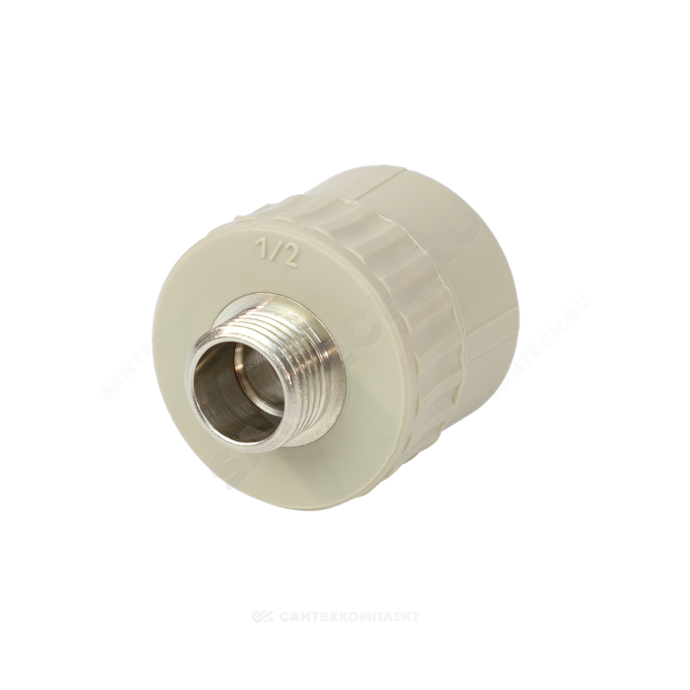 Муфта PP-R комбинированная серая Дн 20х3/4" НР VALFEX 10130120Г