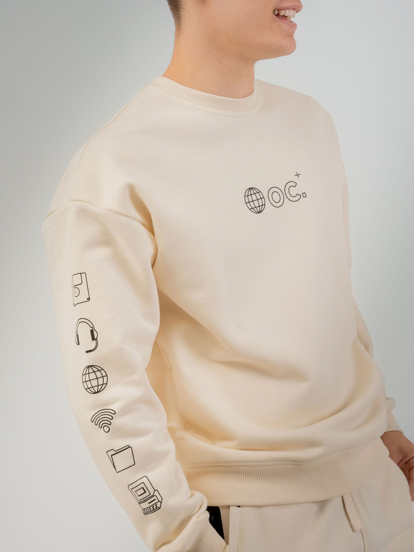 Свитшот мужской ORIGINAL CREATOR GLOBE SWEATSHIRT, Молочный