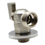 Кран шаровой TEBO для стиральной машины 1/2"x3/4" с отражателем