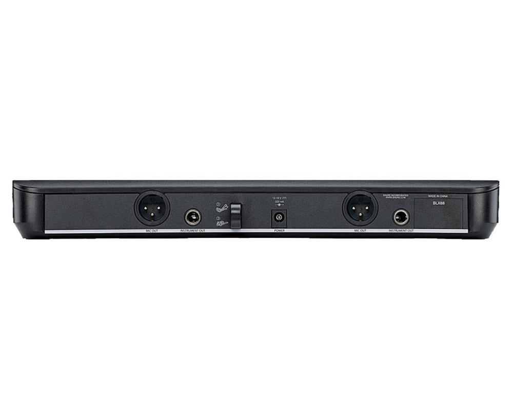 SHURE BLX1288E/MX53 M17 662 - 686 MHz двухканальная радиосистема с головным микрофоном MX153 и ручным передатчиком SM58