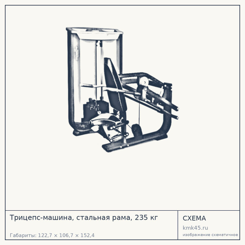 Трицепс-машина, стальная рама, 235 кг — от 263 000 ₽
