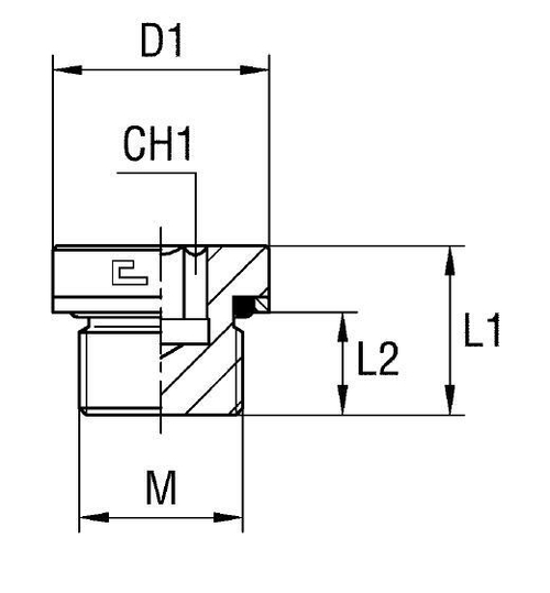 Заглушка V (Ш) 18х1.5 o-ring