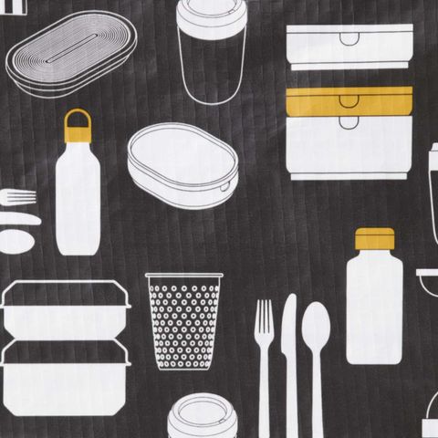 Сумка IKEA FLADDRIG (ФЛАДРИГ), Серый с рисунком, 25x16x27 см