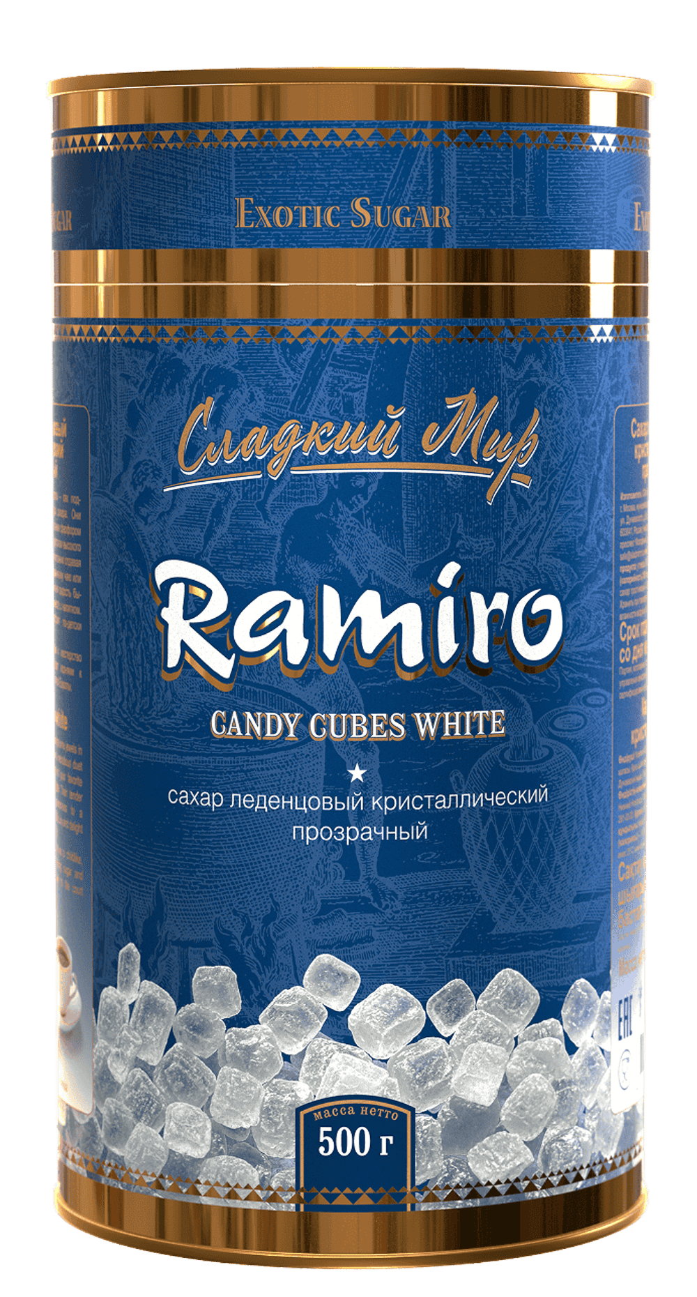 Сахар леденцовый ПРОЗРАЧНЫЙ кристаллический "Ramiro" 1000г П/10