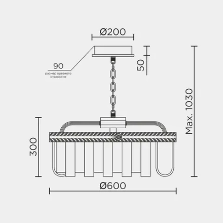 Подвесная люстра MODELUX ML.9542.600 GD