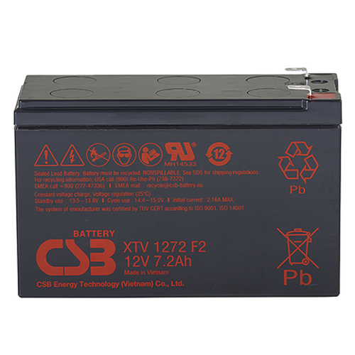 Аккумулятор CSB XTV1272 F2-WT - AGM ( 12В / 7,2Ач )