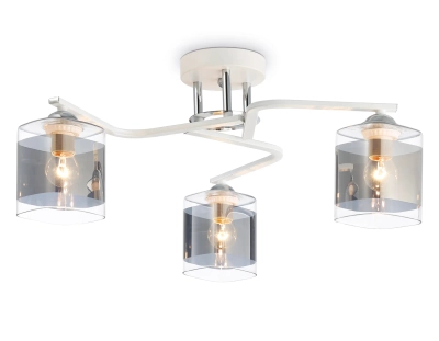 Светильник потолочный TR303217/3 WH/CH/SM белый/хром/дымчатый E27*3 max 60W D540*250
