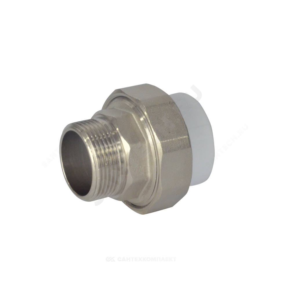 Муфта PP-R комбинированная разъемная белая Дн 32х1" НР усиленная VALFEX 10156025У