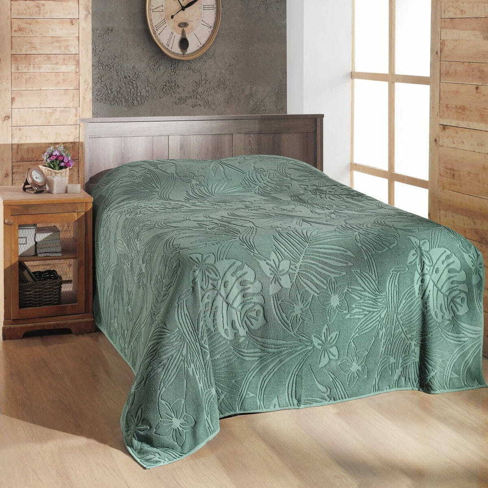 Покрывало 200x220 Arya home Botanical Garden зеленый