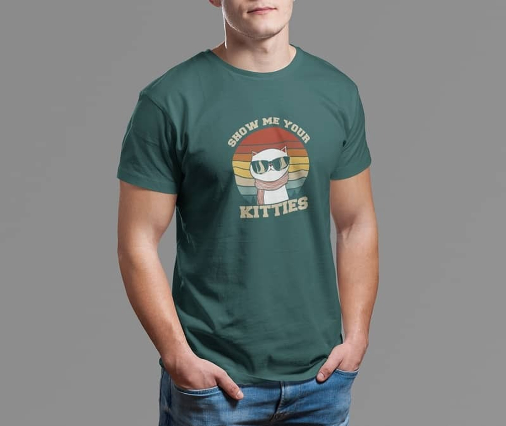 Футболка с котом Show me your kitties фото