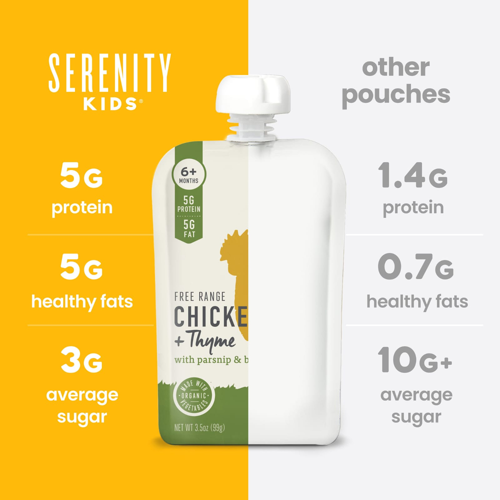 Serenity Kids, натуральная курица с чабрецом, пастернаком и свеклой, для детей от 6 месяцев, 99 г (3,5 унции)
