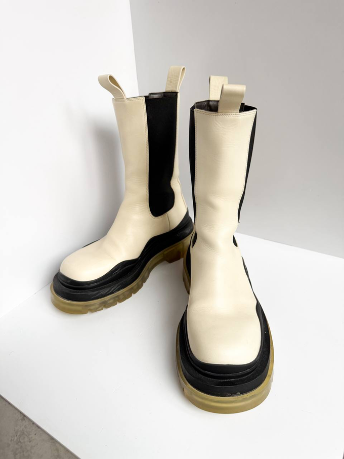 Кожаные ботинки Bottega Veneta, 38