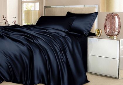 Постельное белье 2 спальное евро Luxe Dream Elite Navy