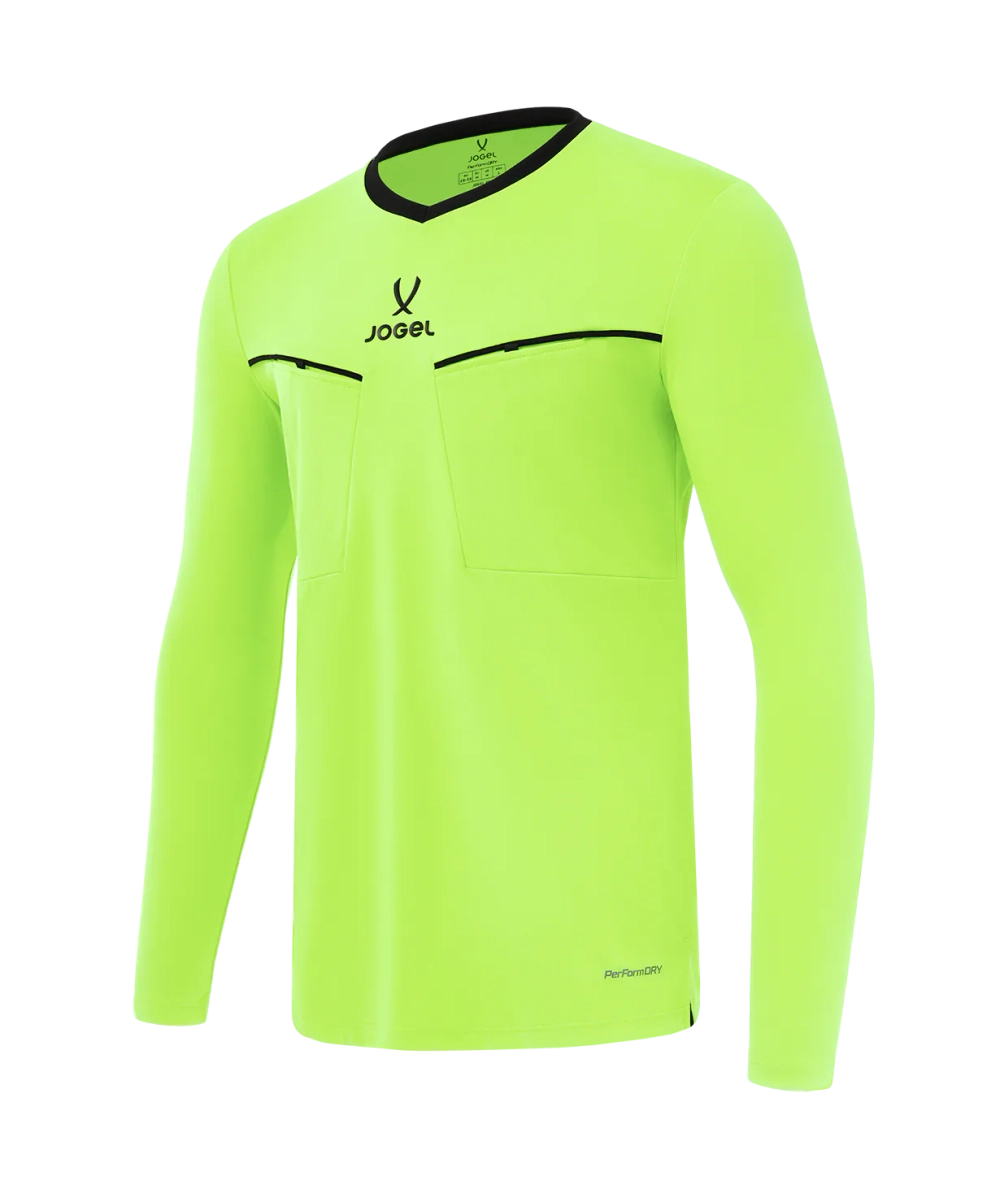 Лонгслив судейский JOGEL DIVISION PerFormDRY Referee LS Tee 2.0, желтый неон