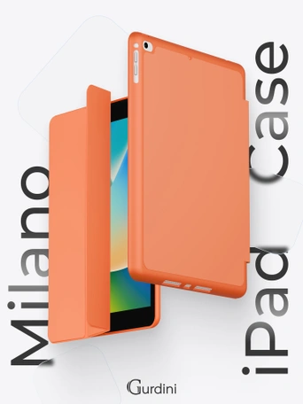 Чехол книжка для iPad 7/8/9 (10,2")/ Pro (10,5") Gurdini Milano Series Orange