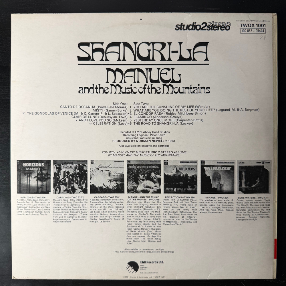 Manuel And The Music Of The Mountain ‎– Shangri-La (Англия 1973г.)