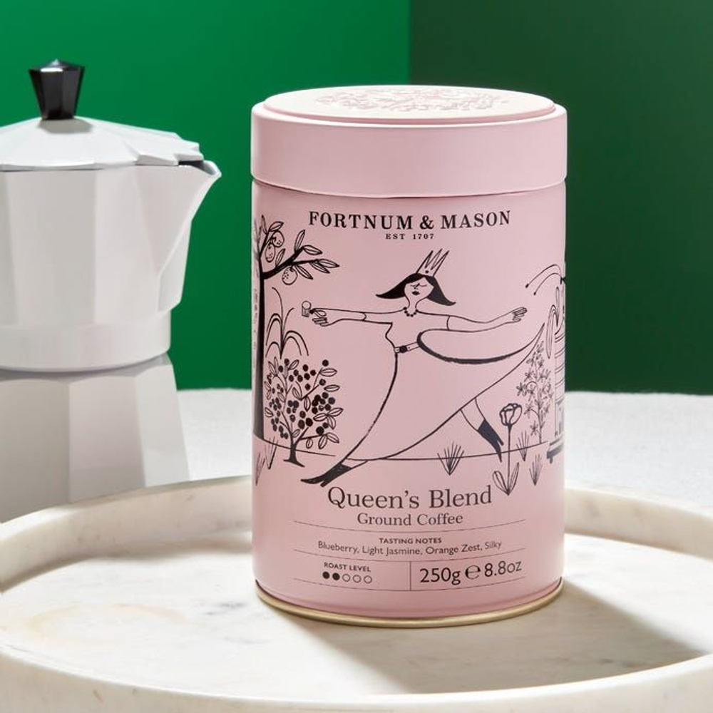 Fortnum and Mason Молотый кофе Queens Blend в банке, 3 банки по 250г