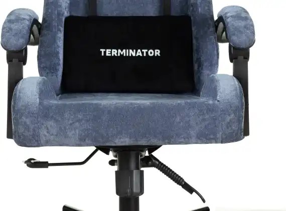Кресло игровое Knight Terminator синий Light-27 крестов. металл