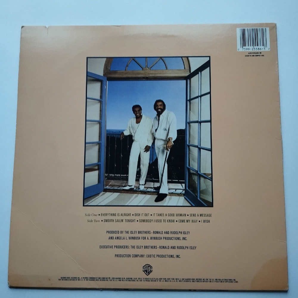 Винтажная виниловая пластинка LP The Isley Brothers Smooth Sailin (USA 1987)